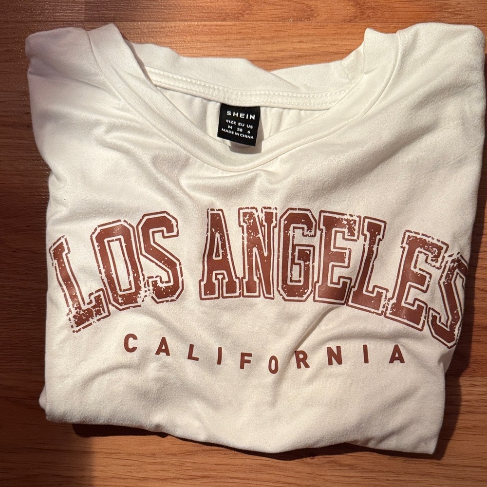 SHEIN Cream Los Angeles California Top
